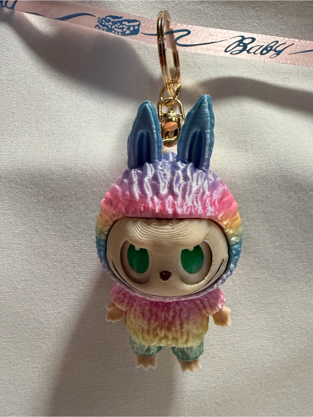 Labubu Keychain multicolor 3D printing
